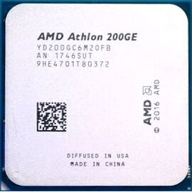  APU sAM4 AMD 200GE Tray (YD200GC6M2OFB) (3.20GHz, Raven Ridge, 2C/4T, GPU: Radeon Vega 3 (192 Shader cores, 1000MHz), L2: 1MB, L3: 4MB, 14nm, 35W, DDR4-2666) 