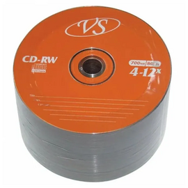  Диск CD-RW VS (VSCDRWB5003) 700 Mb, 12x, Bulk (50), (50/600) 