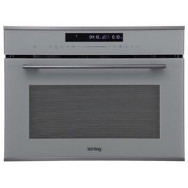  Духовой шкаф Korting OKB 3250 GBXGr MW серое стекло+черная нерж 