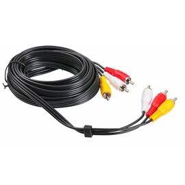  Кабель соединительный аудио-видео Buro 3хRCA (m)/3хRCA (m) 5м черный (BAAC027-5) 