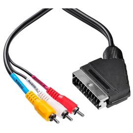 Кабель соединительный аудио-видео Buro SCART (m)/3хRCA (m) 2м черный (BSC005-2) 