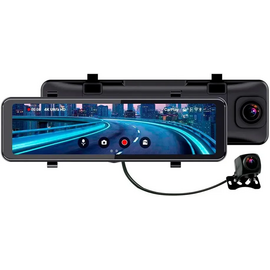  Видеорегистратор TrendVision CarPlay Mirror черный 2Mpix 2160x3840 2160p 150гр. MSTAR 8826 