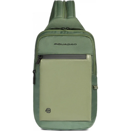  Рюкзак-слинг Piquadro Orion CA6625S136/VE хаки ткань переработанная 