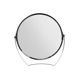  Зеркало настольное BRABIX 607421 круглое, диаметр 17см, двустороннее, с увеличением, рамка из нержавеющей стали 