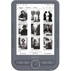  Электронная книга Digma syne 6" темно-серый 