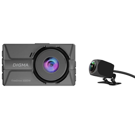  Видеорегистратор Digma FreeDrive 300DW черный 