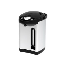  Термопот SONNEN TP-38, 4л, 900Вт, 1 температурный режим, 3 режима подачи воды, сталь, черный/серебро 