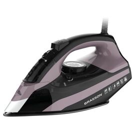  Утюг BRASSON SI-2340, 2700Вт, керамика, автоотключение, антикапля, шнур 2,8м, самоочистка, графит/розовый 