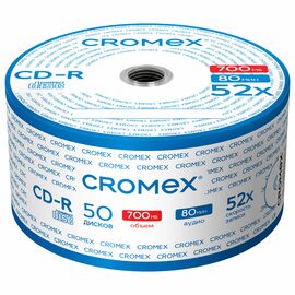  Диск CD-R CROMEX 513797 700Mb, 52x в конверте 50шт 
