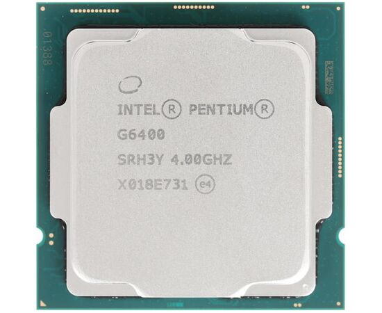  CPU s1200 Intel Pentium G6400 Tray (CM8070104291810) (4GHz, Comet Lake, 2C/4T, GPU: UHD Intel 610 350MHz, L2: 0,5MB, L3: 4MB, 14nm, 58W, DDR4-2666) 