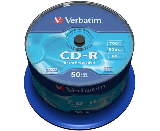  Диск CD-R Verbatim 700Mb 52x Cake Box DataLife (50шт) 43351 