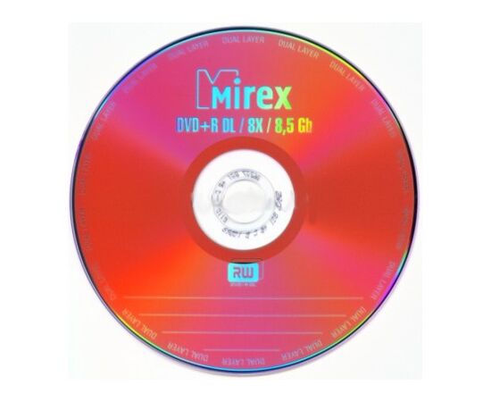  Диск DVD+R Mirex 8.5 Gb, 8x, Cake Box (10), Dual Layer 
