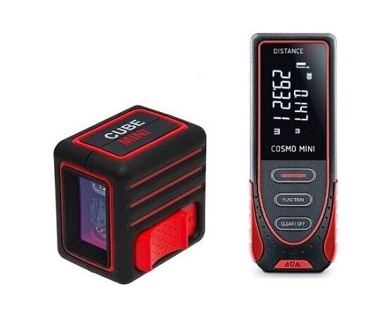  Лазерный уровень ADA Cube Mini Basic Edition (А00461) + дальномер ADA Cosmo mini (А00410) А00585 