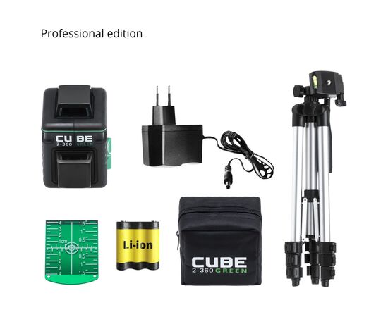 Лазерный уровень ADA Cube 2-360 Green Professional Edition А00534 
