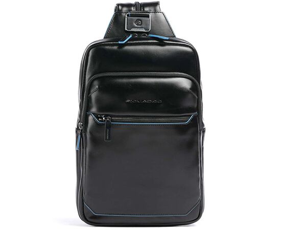  Рюкзак слинг мужской Piquadro Blue Square CA6589B2/N черный кожа 