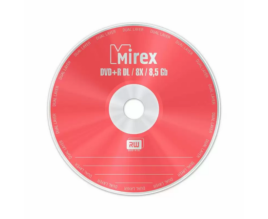  Диск DVD+R Mirex (UL130062A8C) 8.5 Gb, 8x, Бум. конверт (1), Dual Layer (1/150) 