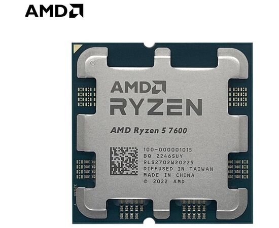  Процессор AMD Ryzen 5 7600 (100-000001015) Raphael, 6C/12T, 3.8/5.1GHz, 32MB, 65W OEM 