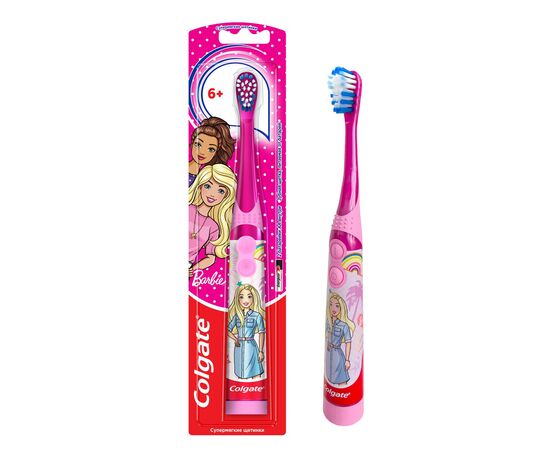  Детская зубная щетка 'Colgate Супермягкие щетинки', питаемая от батарей, супермягкая, розовая 58173 