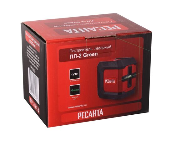  Уровень лазерный Ресанта ПЛ-2 Green (61/10/535) 