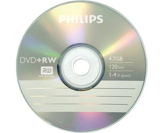  Диск DVD+RW Philips DW4S4P01E/97 4.7 Gb 