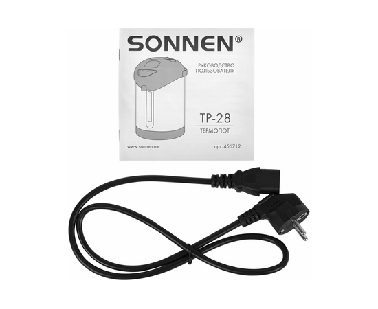 Термопот SONNEN TP-28 черный/серебро 
