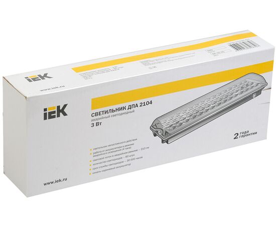  Светильник аварийный IEK LDPA0-2104-60-K01 ДПА 2104 непостоянного действия 60LED 4ч IP20 