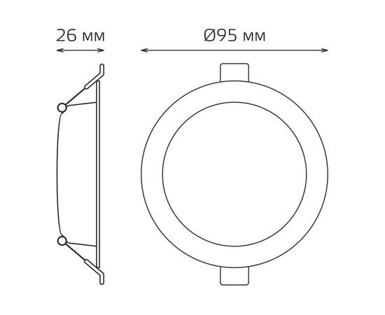  Светильник Gauss Elementary Downlight 9100420205T 5Вт 4000K белый круглый 