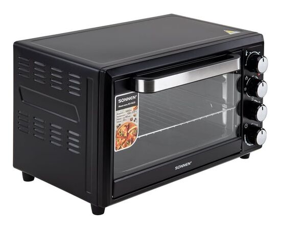  Мини-печь SONNEN EO-HL33 (458305) 1800Вт, 33л, 3 режима нагрева, таймер, механическое управление, черная 